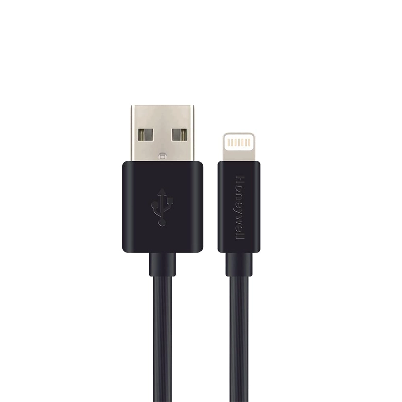 کابل شارژ USB به لایتنینگ هانیول به طول 1٫2 متر مدل HC000016/CBL/1.2M/BLK/NBمشکی