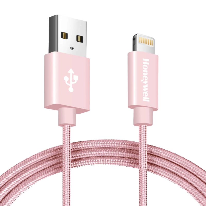 کابل شارژ USB به لایتنینگ هانیول به طول 1٫2 متر مدل HC000021/CBL/1.2M/RGLD/B