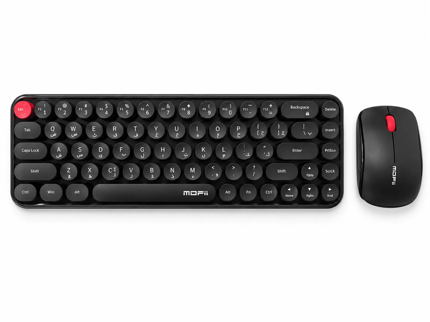 ماوس و کیبورد بی سیم مافی مدل Bean 2.4G بازسازی شده - مشکی